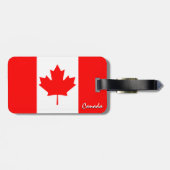 Étiquette À Bagage Balises de bagage du Canada, drapeau patriotique c (Dos horizontal)