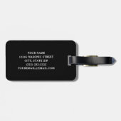 Étiquette À Bagage Balises de bagage maçonnique en bois rustique | Ca (Dos horizontal)