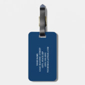 Étiquette À Bagage Balises de bagage maçonnique | Marine Blue Gold Fr (Dos Vertical)