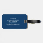 Étiquette À Bagage Balises de bagage maçonnique | Marine Blue Gold Fr (Dos horizontal)