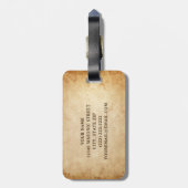 Étiquette À Bagage Balises de bagage maçonnique rustique | Cadeaux Fr (Dos Vertical)