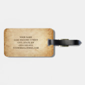 Étiquette À Bagage Balises de bagage maçonnique rustique | Cadeaux Fr (Dos horizontal)