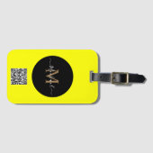 Étiquette À Bagage Balises de bagage personnalisables - Ajouter code  (Devant Horizontal)