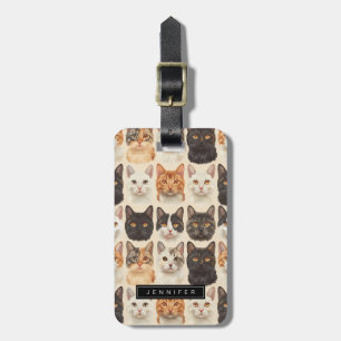 Étiquette À Bagage Balises de bagage pour chats mignons