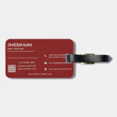 Étiquette À Bagage Balises de bagage Red Premium (Dos horizontal)