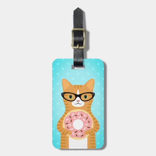 Étiquette À Bagage Balises de bagage Tabby Cat (Devant Vertical)