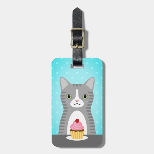Étiquette À Bagage Balises de bagage Tabby Cat (Devant Vertical)