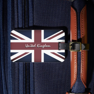 Étiquette À Bagage Balises de bagage vintage Royaume-Uni, drapeau bri