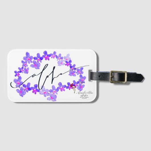 Étiquette À Bagage Balises de bagagerie Aloha Orchid (Devant Horizontal)