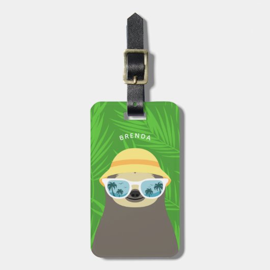 Étiquette À Bagage Balises de bagages Sloth (Devant Vertical)