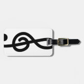 Étiquette À Bagage Balises de transport de la clé musicale G Treble (Devant horizontal)