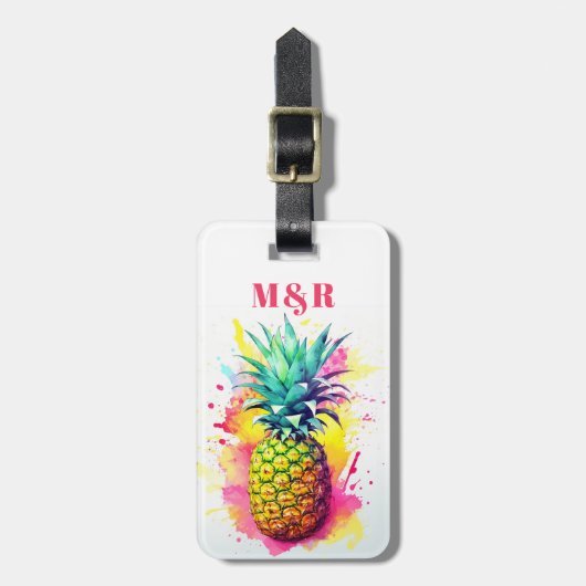 Étiquette À Bagage Balises des bagages à ananas (Devant Vertical)