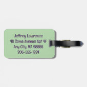 Étiquette À Bagage Balises des bagages Badminton Design (Dos horizontal)