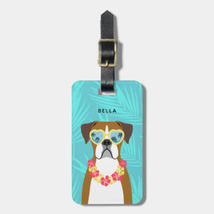 Étiquette À Bagage Balises des bagages de chien de boxer