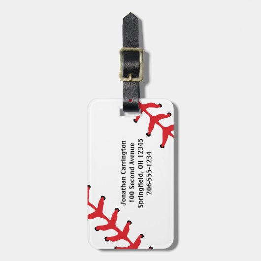 Étiquette À Bagage Balises des bagages de conception de base-ball (Devant Vertical)