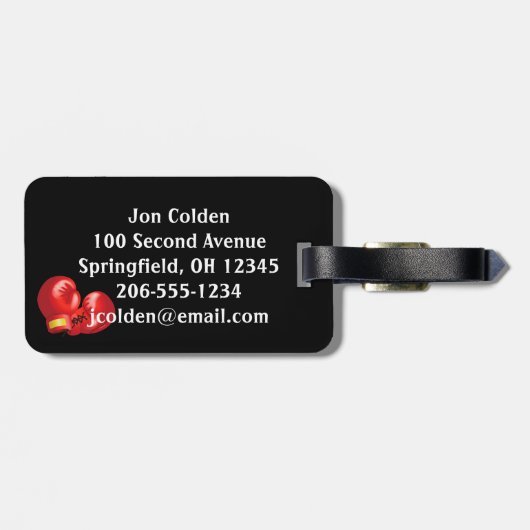 Étiquette À Bagage Balises des bagages de conception de boîte (Dos horizontal)