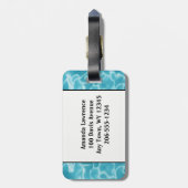 Étiquette À Bagage Balises des bagages de conception de natation (Dos Vertical)