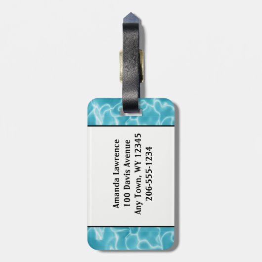 Étiquette À Bagage Balises des bagages de conception de natation (Dos Vertical)