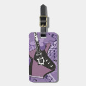 Étiquette À Bagage Balises des bagages de guitare électrique (Devant Vertical)