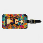 Étiquette À Bagage Balises des bagages de jolie femme (Devant horizontal)