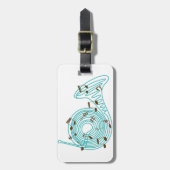 Étiquette À Bagage Balises des bagages de la Corne française (Devant Vertical)