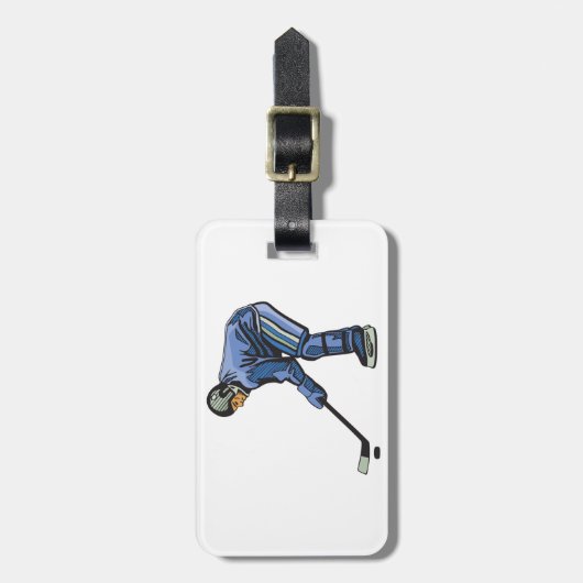 Étiquette À Bagage Balises des bagages temps de hockey sur glace (Devant Vertical)