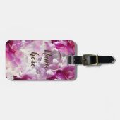 Étiquette À Bagage Balises Luggae Personnalisées feuilles de Fleurs R (Devant horizontal)