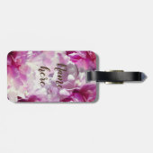 Étiquette À Bagage Balises Luggae Personnalisées feuilles de Fleurs R (Dos horizontal)