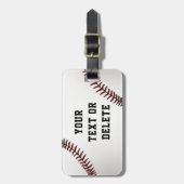Étiquette À Bagage Balises personnalisées de baseball avec votre text (Devant Vertical)