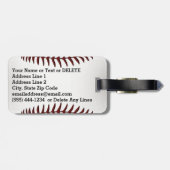 Étiquette À Bagage Balises personnalisées de baseball avec votre text (Dos horizontal)
