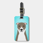 Étiquette À Bagage Balises Pit Bull (Devant Vertical)