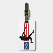 Étiquette À Bagage Balises pour le design de baseball patriotique (Devant Vertical)
