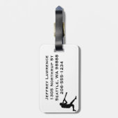 Étiquette À Bagage Balises pour le design de baseball patriotique (Dos Vertical)