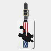 Étiquette À Bagage Balises pour le design de baseball patriotique (Devant Vertical)