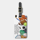 Étiquette À Bagage Balises sportives pour la conception de bagages (Devant Vertical)