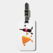 Étiquette À Bagage Balises Vin Et Fromage (Devant Vertical)