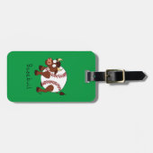 Étiquette À Bagage Balle de baseball Cute Kids Cartogone (Devant horizontal)