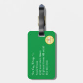 Étiquette À Bagage Balle de baseball Cute Kids Cartogone (Dos Vertical)