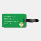 Étiquette À Bagage Balle de baseball Cute Kids Cartogone (Dos horizontal)