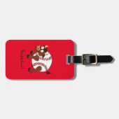 Étiquette À Bagage Balle de baseball Cute Kids Cartogone (Devant horizontal)