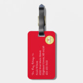 Étiquette À Bagage Balle de baseball Cute Kids Cartogone (Dos Vertical)