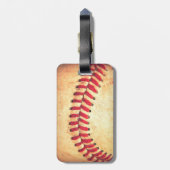 Étiquette À Bagage balle de baseball vintage (Dos Vertical)