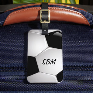 Étiquette À Bagage Balle de football Monogramme
