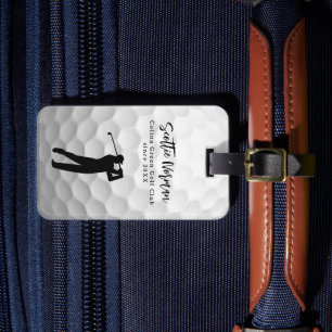 Étiquette À Bagage Balle de golf avec nom de golfeur personnalisé