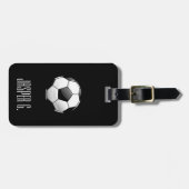 Étiquette À Bagage Balle de soccer brillante (Devant horizontal)