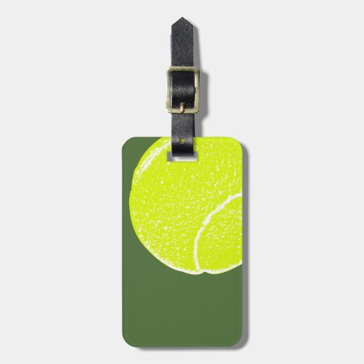 Étiquette À Bagage balle de tennis jaune (Devant Vertical)
