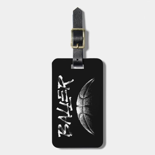 Étiquette À Bagage Baller (basket) (Devant Vertical)