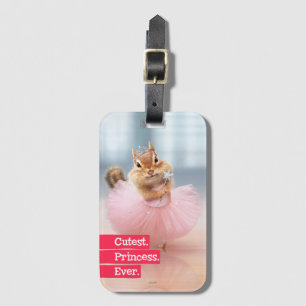 Étiquette À Bagage Ballerine mignonne de tamia dans le tutu au studio