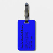 Étiquette À Bagage Balles de golf blanches Monogram, Bleu (Dos Vertical)
