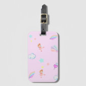 Étiquette À Bagage Ballet magique rainbow dégradé enfant fête d'anniv (Devant Vertical)